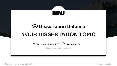 Musashino Art University Graduation Thesis Defense PPT Template