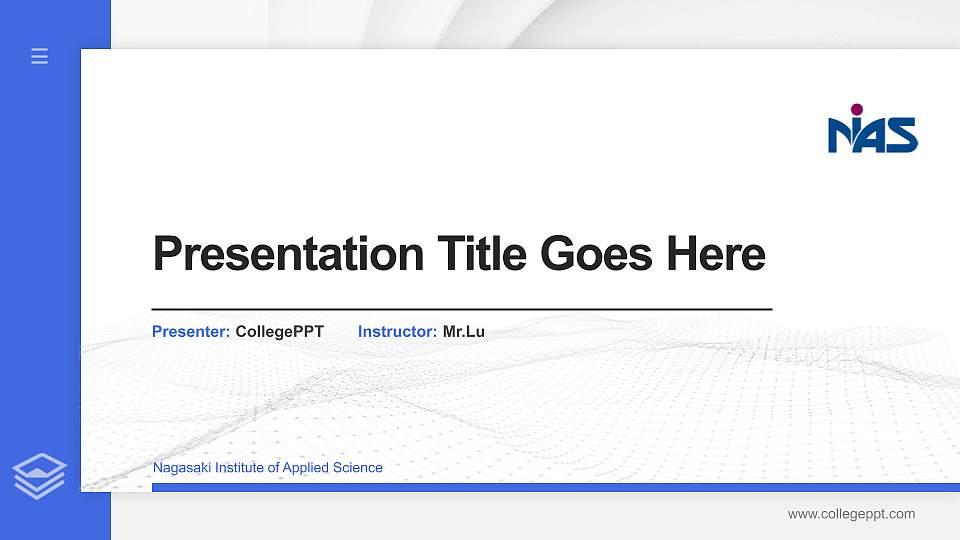 Nagasaki Institute of Applied Science Thesis Proposal/Graduation Defense PPT Template16:9 ratio PPT effect preview image