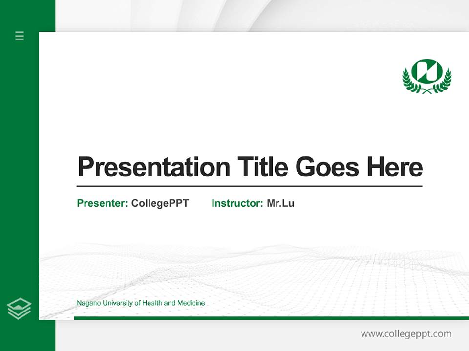 Nagano University of Health and Medicine Thesis Proposal/Graduation Defense PPT Template4:3 ratio PPT effect preview image5