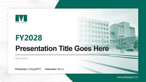 Meikai University Academic Presentation/Research Findings Report PPT Template