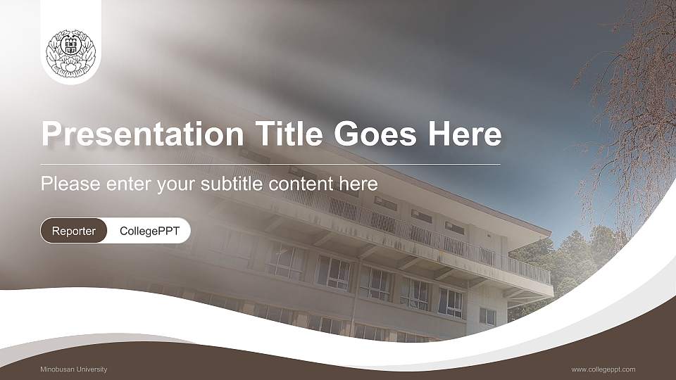 Minobusan University Lecture Sharing and Networking Event PPT Template16:9 ratio PPT effect preview image
