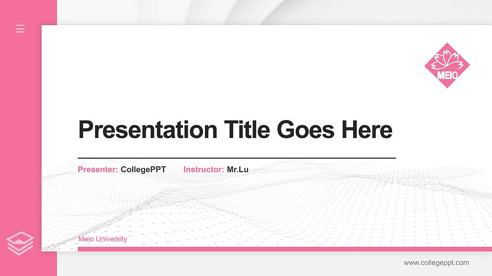 Meio University Thesis Proposal/Graduation Defense PPT Template16:9 ratio PPT effect preview image