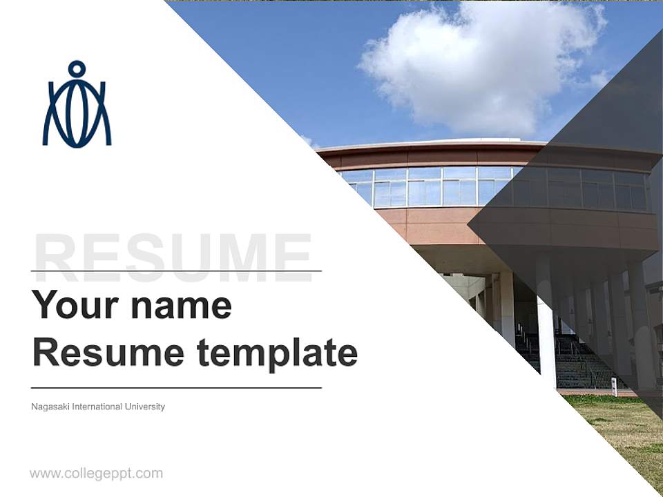 Nagasaki International University Resume PPT Template4:3 ratio PPT effect preview image5