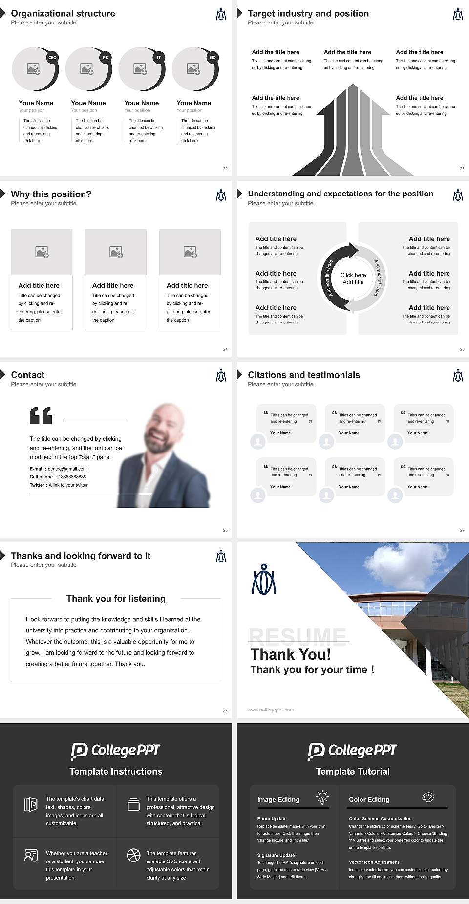 Nagasaki International University Resume PPT Template4:3 ratio PPT effect preview image4
