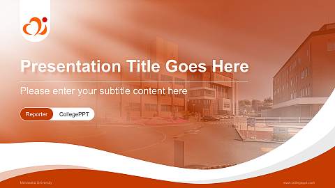 Mimasaka University Lecture Sharing and Networking Event PPT Template