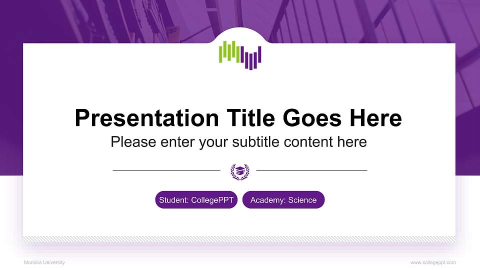Morioka University National Scholarship Defense PPT Template16:9 ratio PPT effect preview image