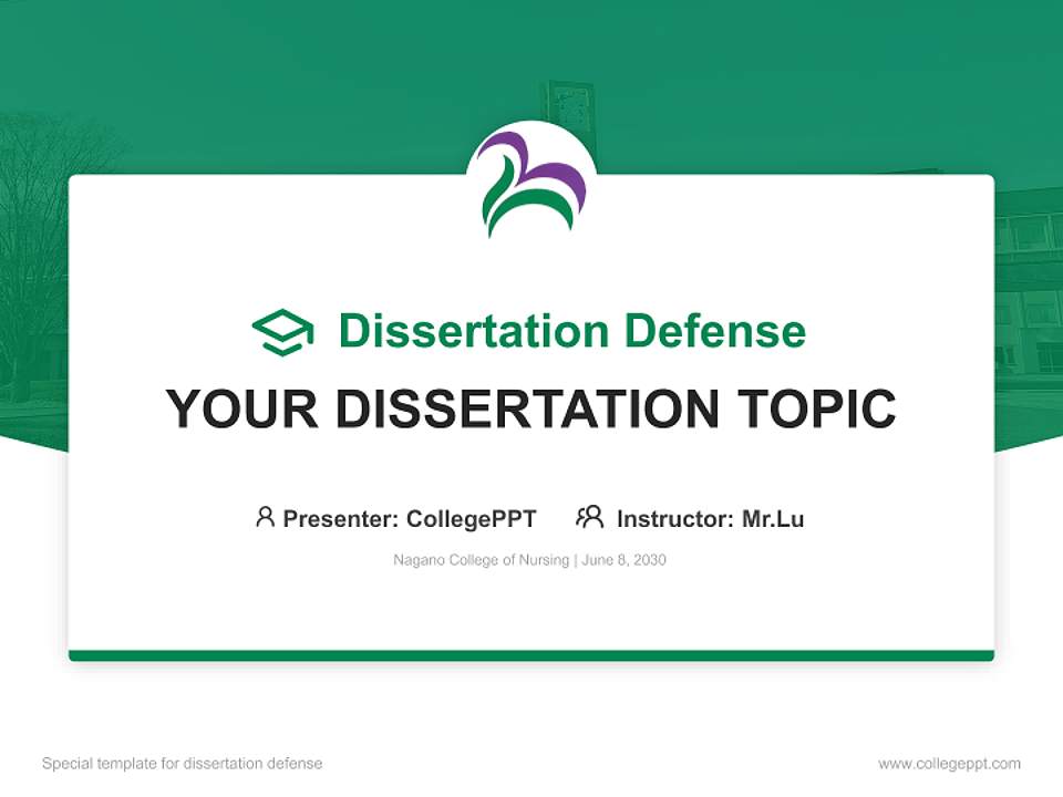 Nagano College of Nursing Graduation Thesis Defense PPT Template4:3 ratio PPT effect preview image7