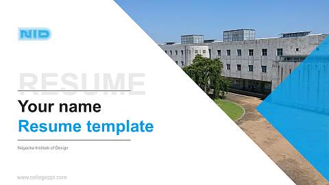 Nagaoka Institute of Design Resume PPT Template