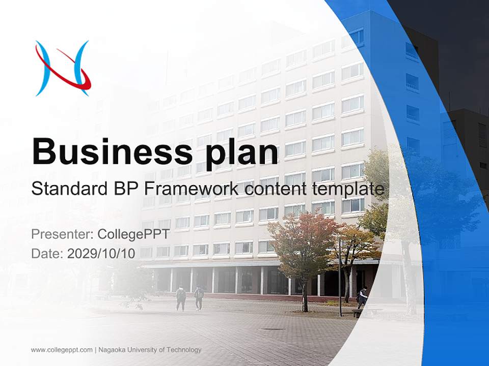 Nagaoka University of Technology Competition/Entrepreneurship Contest PPT Template4:3 ratio PPT effect preview image9