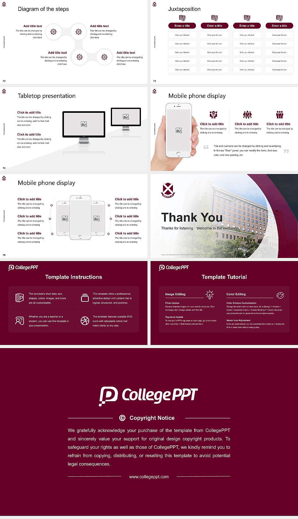 Momoyama Gakuin University of Education Competition/Entrepreneurship Contest PPT Template16:9 ratio PPT effect preview image9