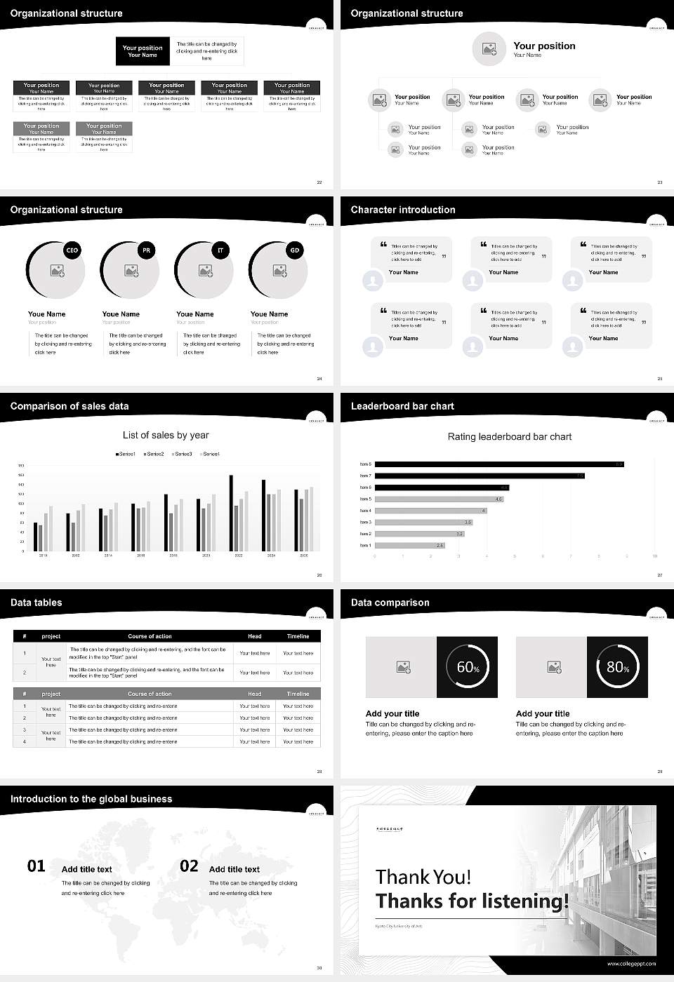 Kyoto City University of Arts Academic Presentation/Research Findings Report PPT Template16:9 ratio PPT effect preview image4