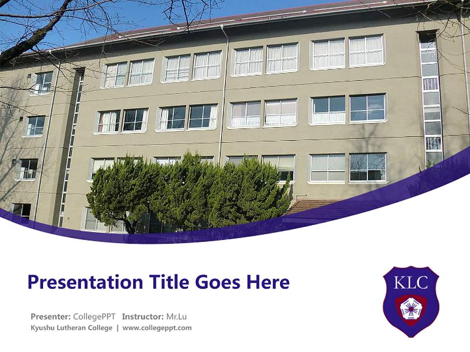 Kyushu Lutheran College Course/Courseware Creation PPT Template4:3 ratio PPT effect preview image5