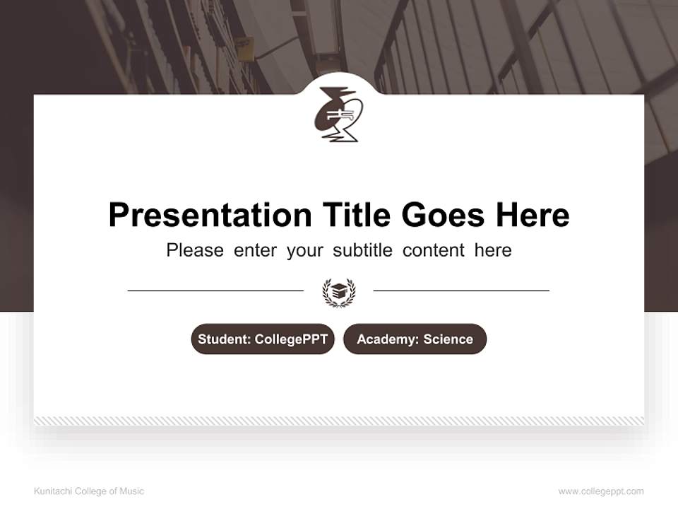 Kunitachi College of Music National Scholarship Defense PPT Template4:3 ratio PPT effect preview image4