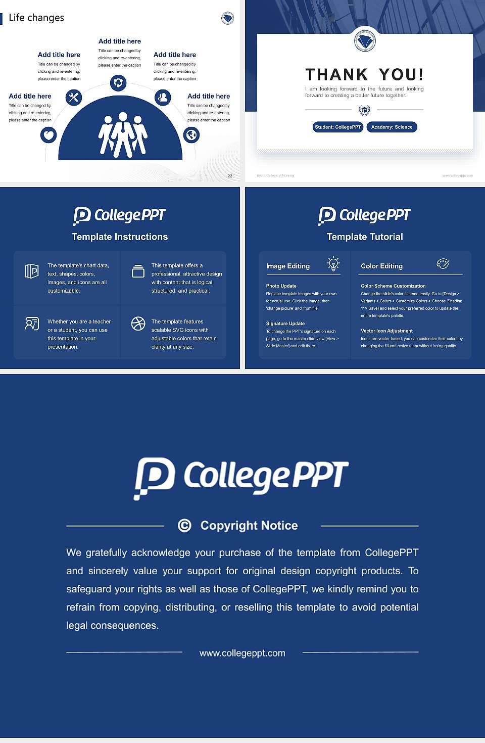 Kyoto College of Nursing National Scholarship Defense PPT Template4:3 ratio PPT effect preview image4