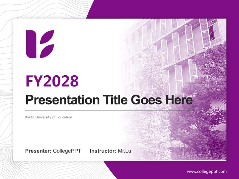 Kyoto University of Education Academic Presentation/Research Findings Report PPT Template4:3 ratio PPT effect preview image5