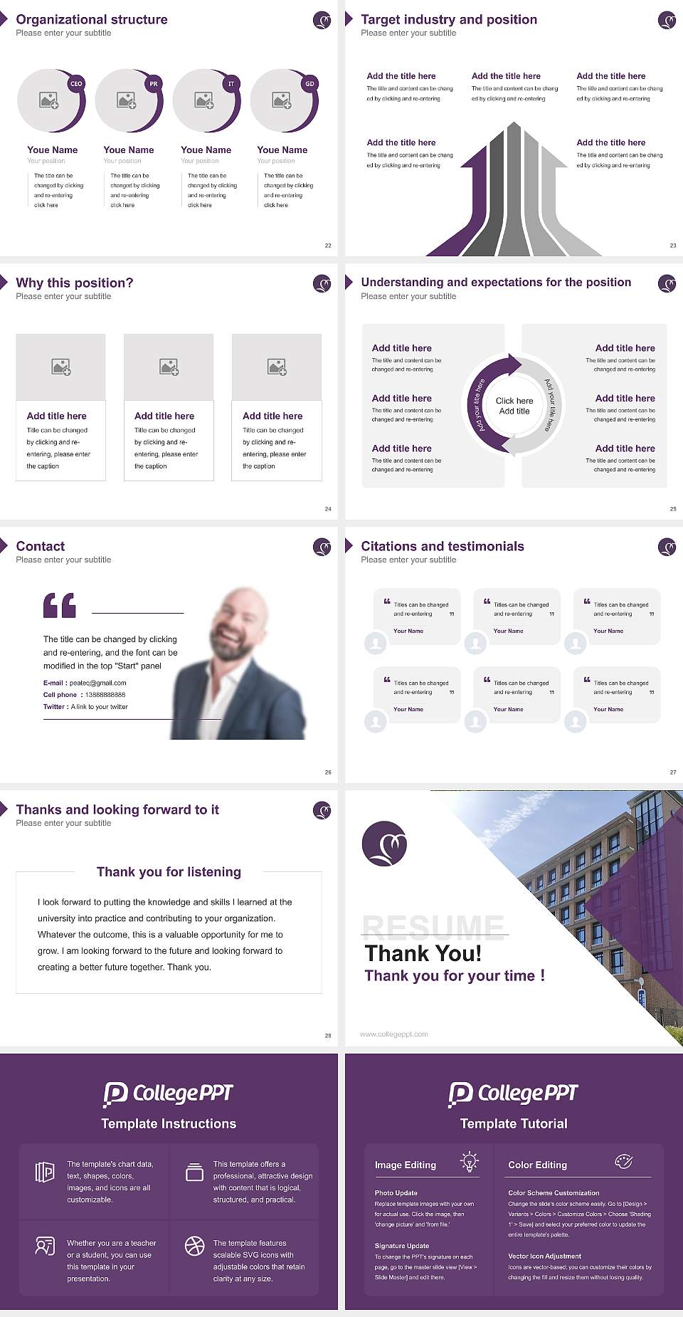 Kyoto Tachibana University Resume PPT Template4:3 ratio PPT effect preview image4