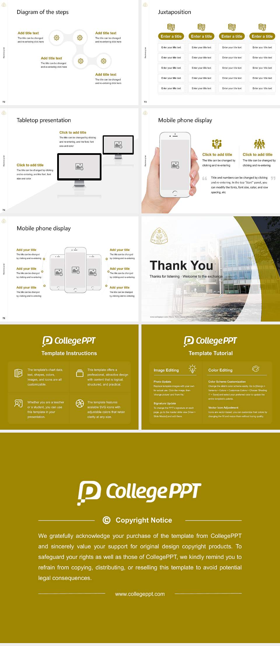Kyoto Notre Dame University Competition/Entrepreneurship Contest PPT Template4:3 ratio PPT effect preview image9