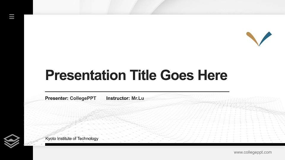 Kyoto Institute of Technology Thesis Proposal/Graduation Defense PPT Template16:9 ratio PPT effect preview image