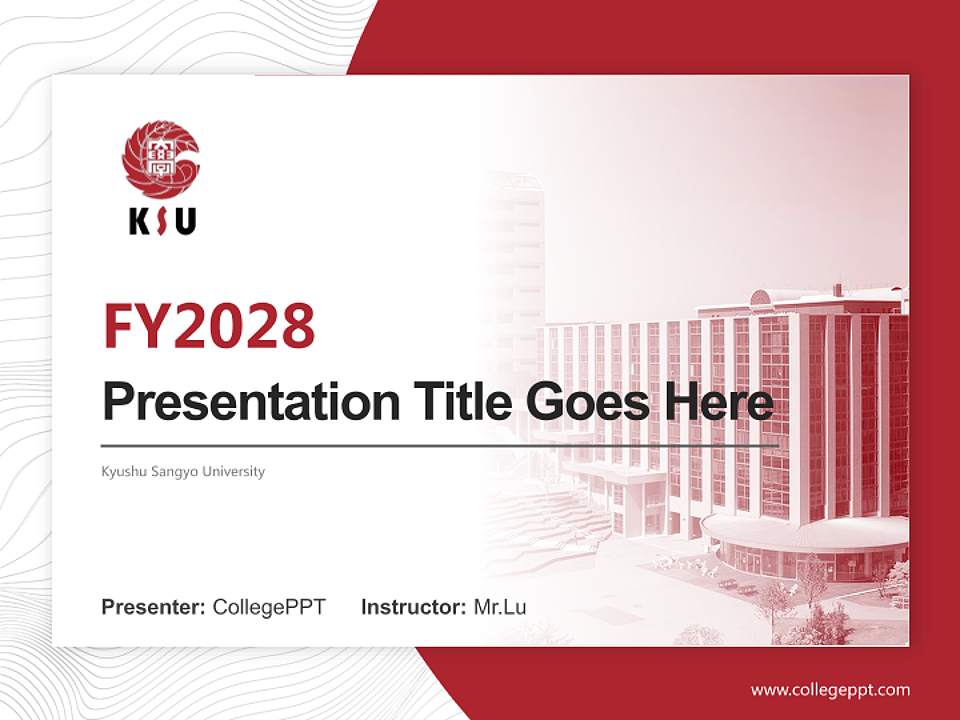 Kyushu Sangyo University Academic Presentation/Research Findings Report PPT Template4:3 ratio PPT effect preview image5