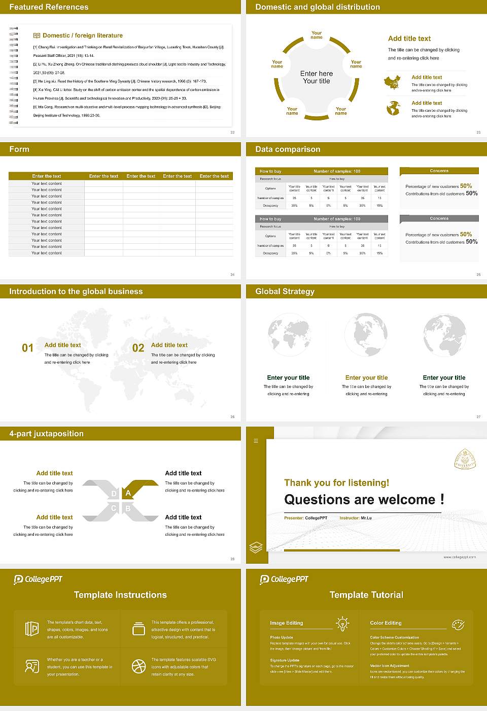 Kyoto Notre Dame University Thesis Proposal/Graduation Defense PPT Template16:9 ratio PPT effect preview image4