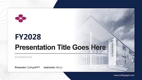 Kyoai Gakuen University Academic Presentation/Research Findings Report PPT Template