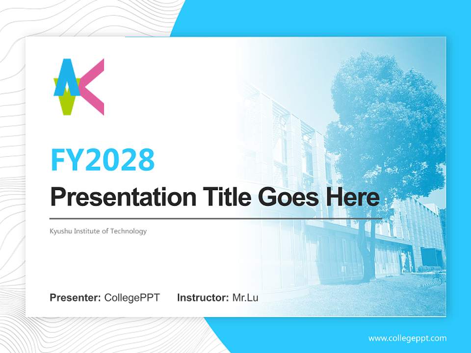 Kyushu Institute of Technology Academic Presentation/Research Findings Report PPT Template4:3 ratio PPT effect preview image5