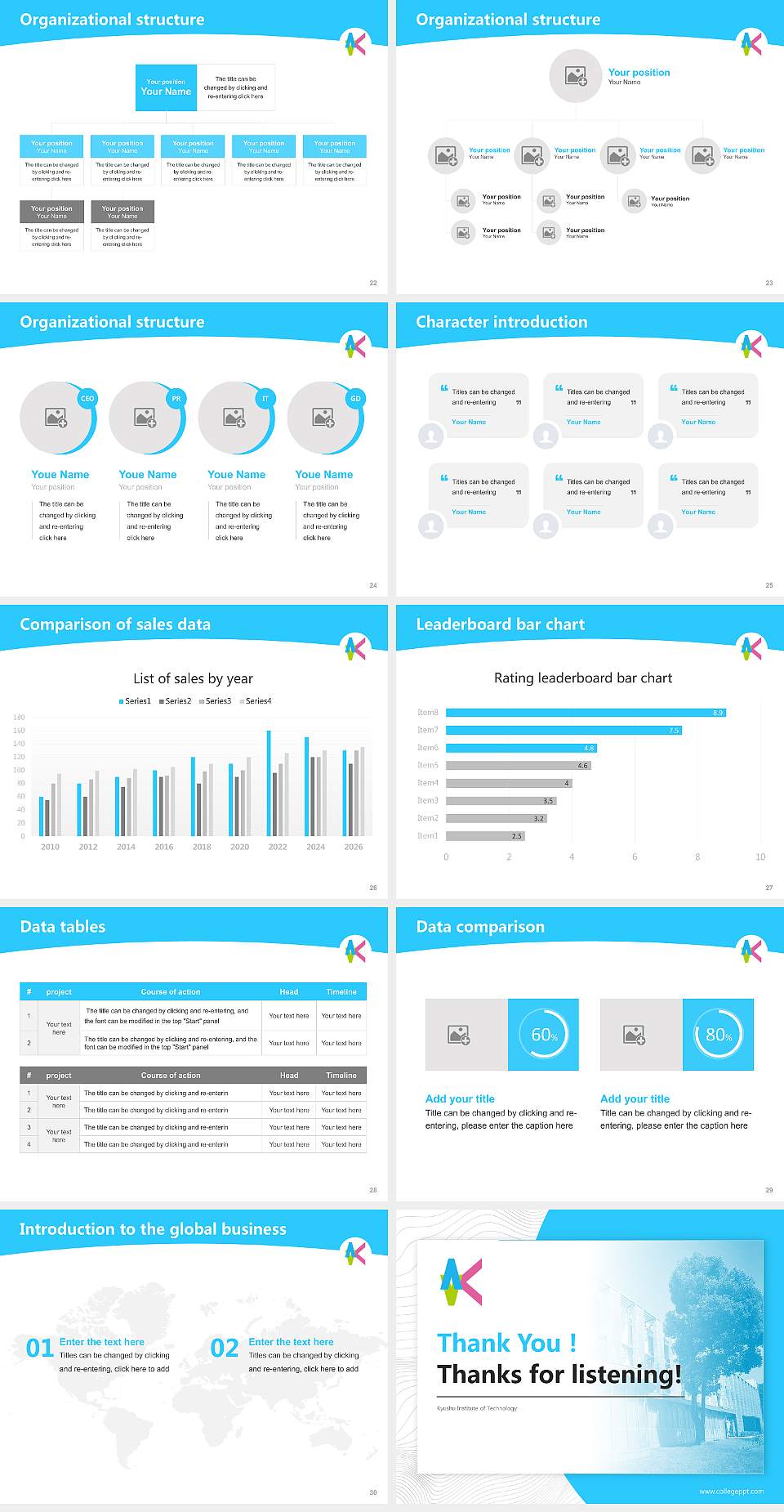 Kyushu Institute of Technology Academic Presentation/Research Findings Report PPT Template4:3 ratio PPT effect preview image4