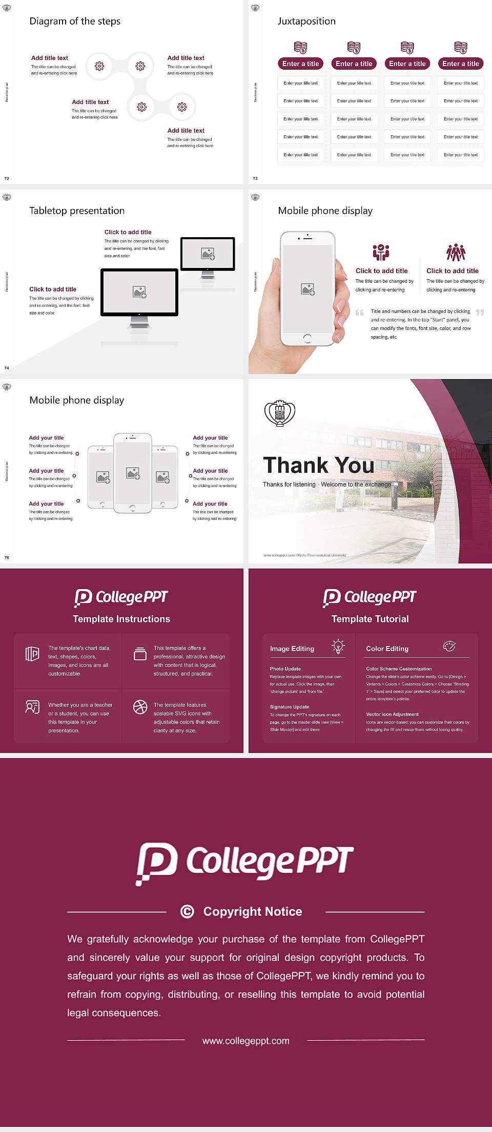 Kyoto  Pharmaceutical  University Competition/Entrepreneurship Contest PPT Template4:3 ratio PPT effect preview image9