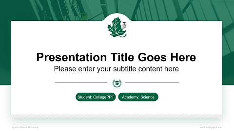 Kyushu Dental University National Scholarship Defense PPT Template