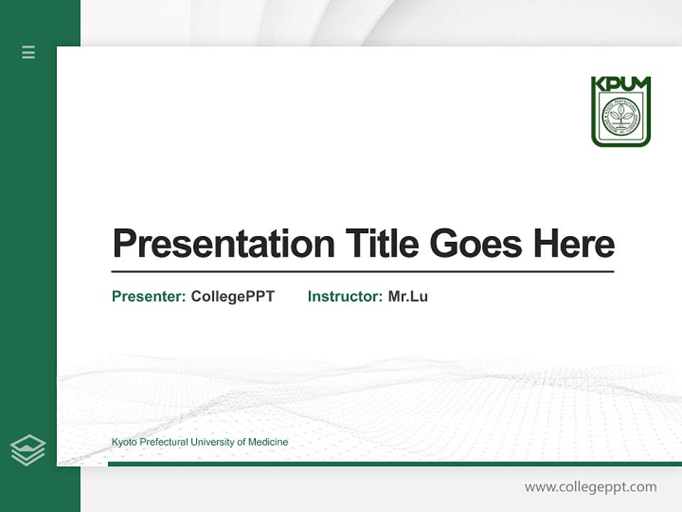 Kyoto Prefectural University of Medicine Thesis Proposal/Graduation Defense PPT Template4:3 ratio PPT effect preview image5
