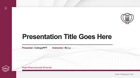 Kyoto  Pharmaceutical  University Thesis Proposal/Graduation Defense PPT Template