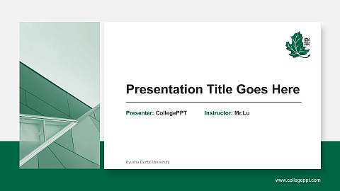 Kyushu Dental University General Purpose PPT Template