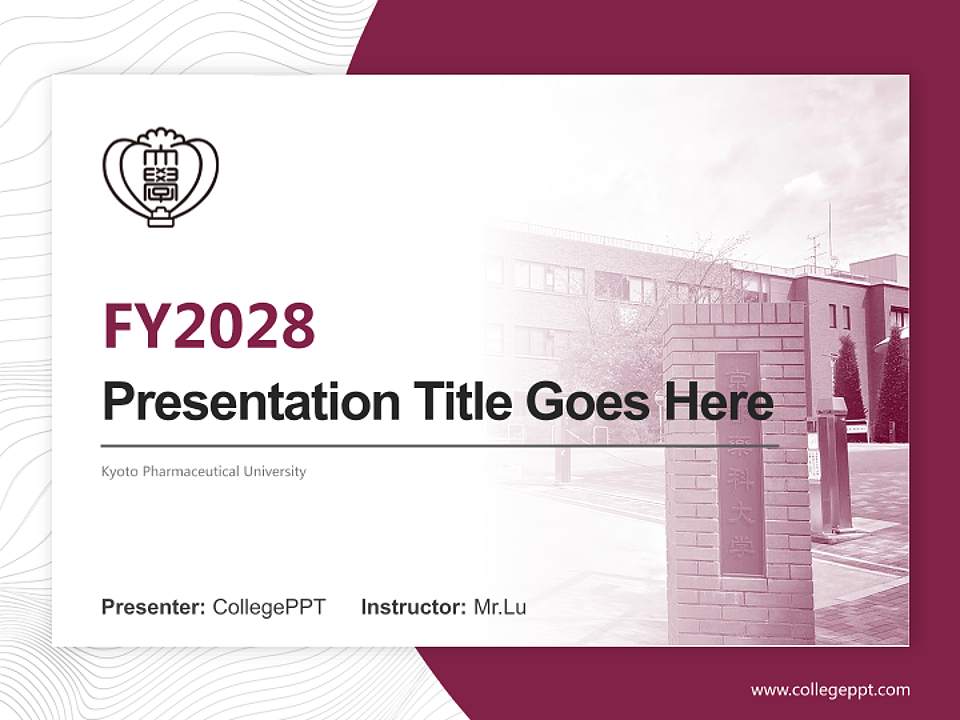 Kyoto  Pharmaceutical  University Academic Presentation/Research Findings Report PPT Template4:3 ratio PPT effect preview image5