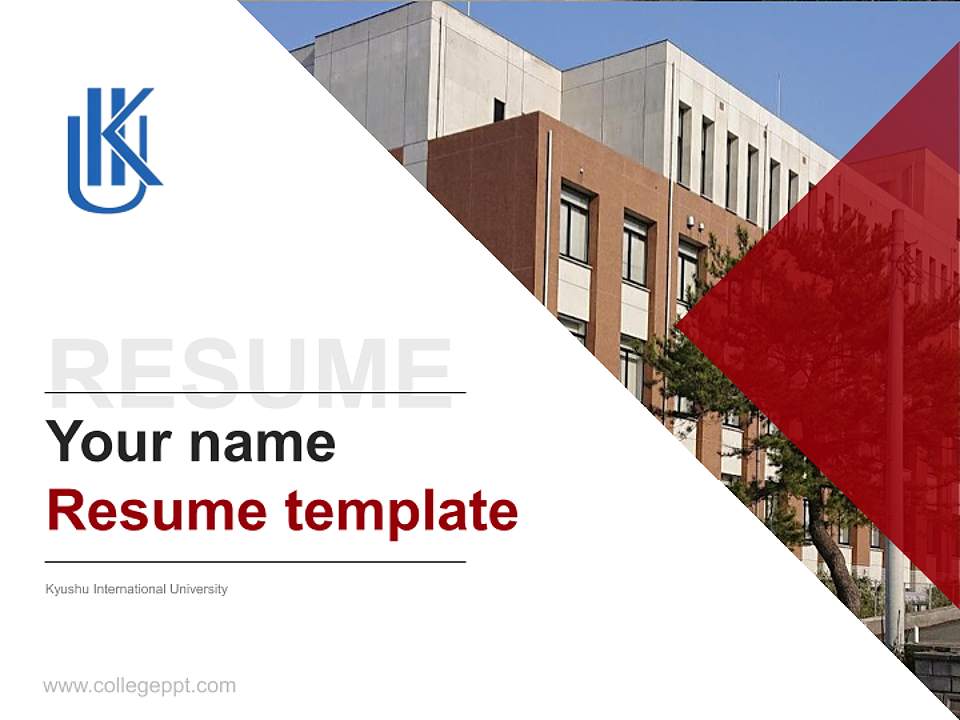 Kyushu International University Resume PPT Template4:3 ratio PPT effect preview image5