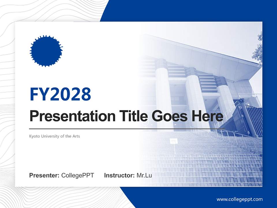 Kyoto University of the Arts Academic Presentation/Research Findings Report PPT Template4:3 ratio PPT effect preview image5