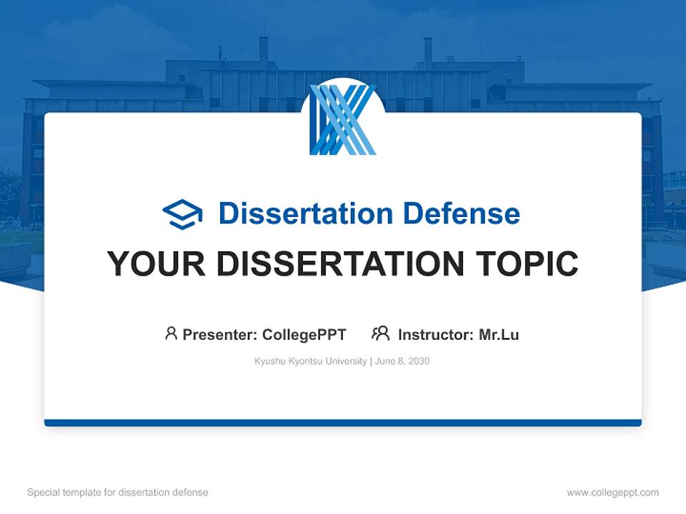 Kyushu Kyoritsu University Graduation Thesis Defense PPT Template4:3 ratio PPT effect preview image7