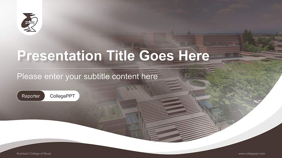 Kunitachi College of Music Lecture Sharing and Networking Event PPT Template16:9 ratio PPT effect preview image