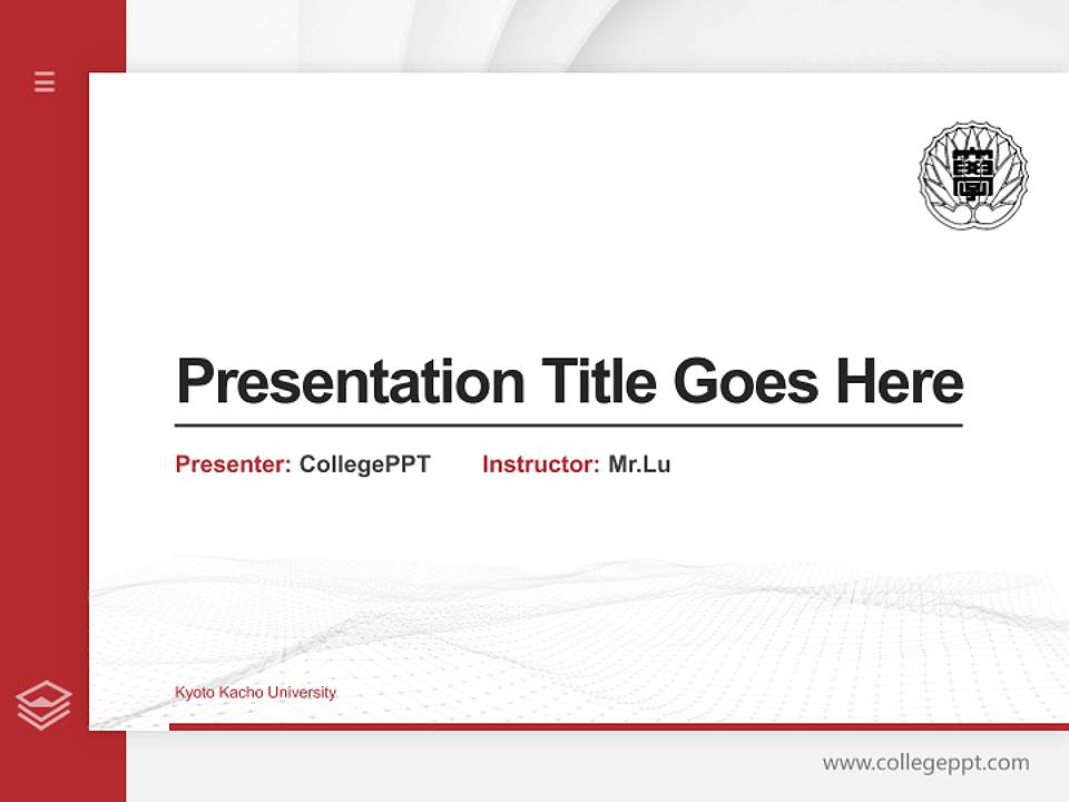 Kyoto Kacho University Thesis Proposal/Graduation Defense PPT Template4:3 ratio PPT effect preview image5