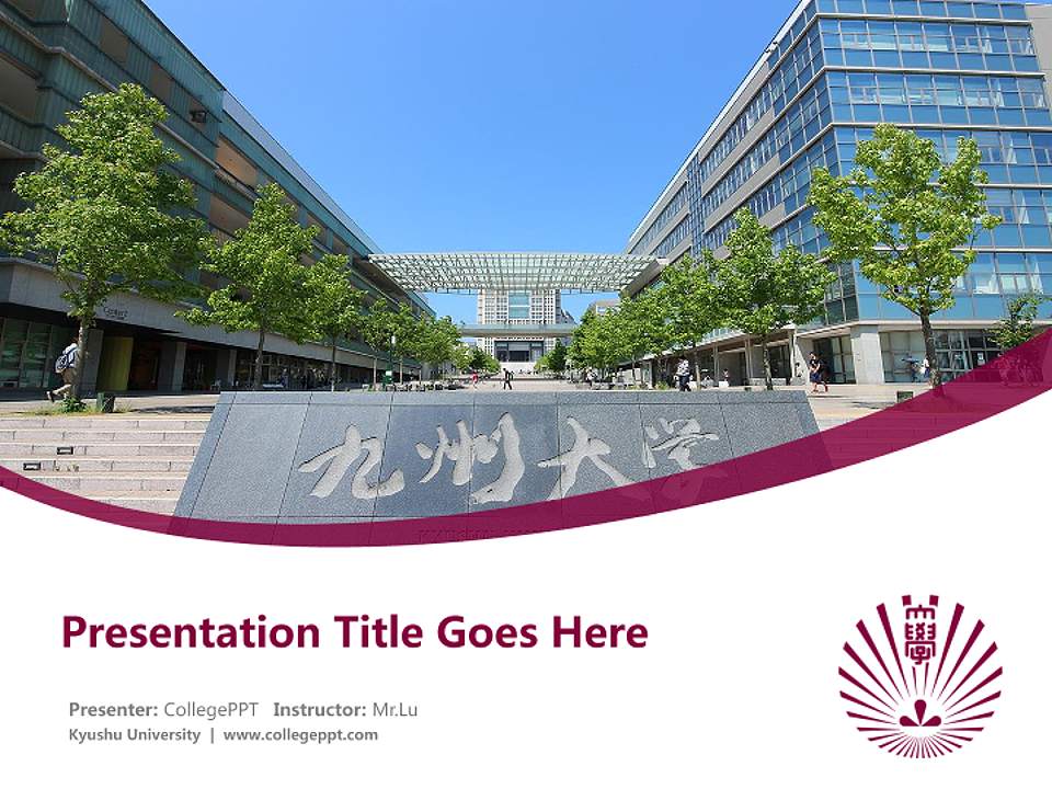 Kyushu University Course/Courseware Creation PPT Template4:3 ratio PPT effect preview image5