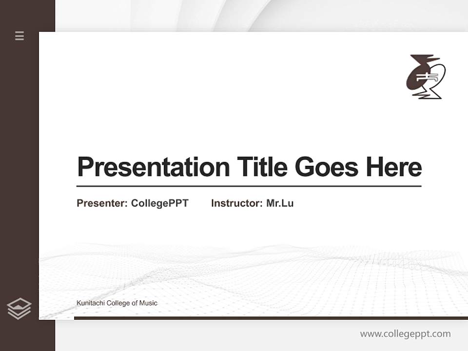 Kunitachi College of Music Thesis Proposal/Graduation Defense PPT Template4:3 ratio PPT effect preview image5