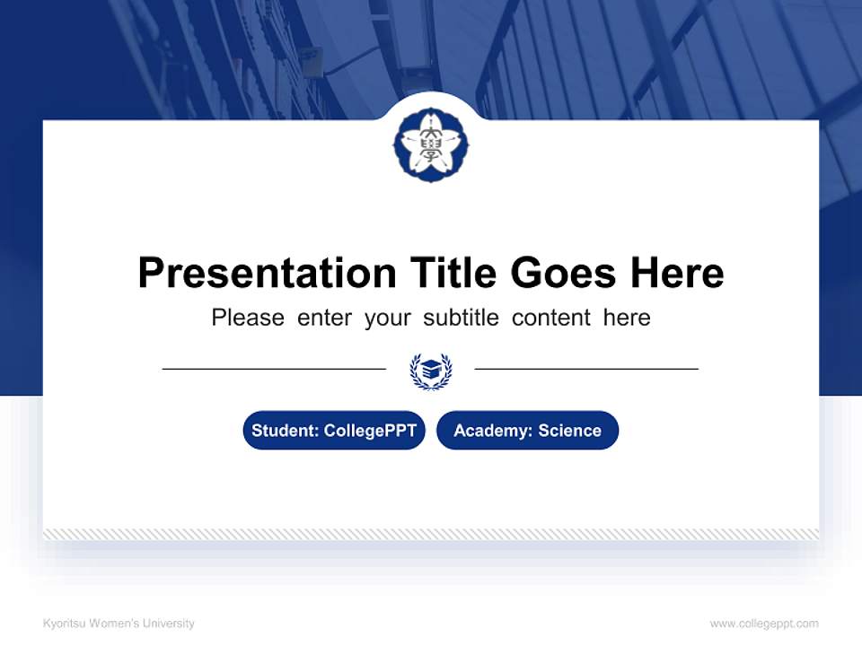 Kyoritsu Women’s University National Scholarship Defense PPT Template4:3 ratio PPT effect preview image4