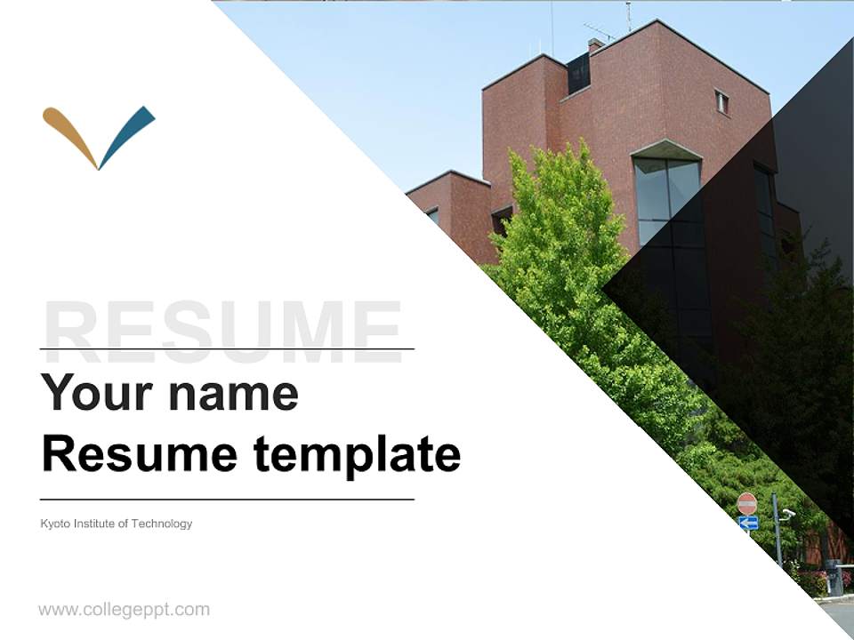 Kyoto Institute of Technology Resume PPT Template4:3 ratio PPT effect preview image5