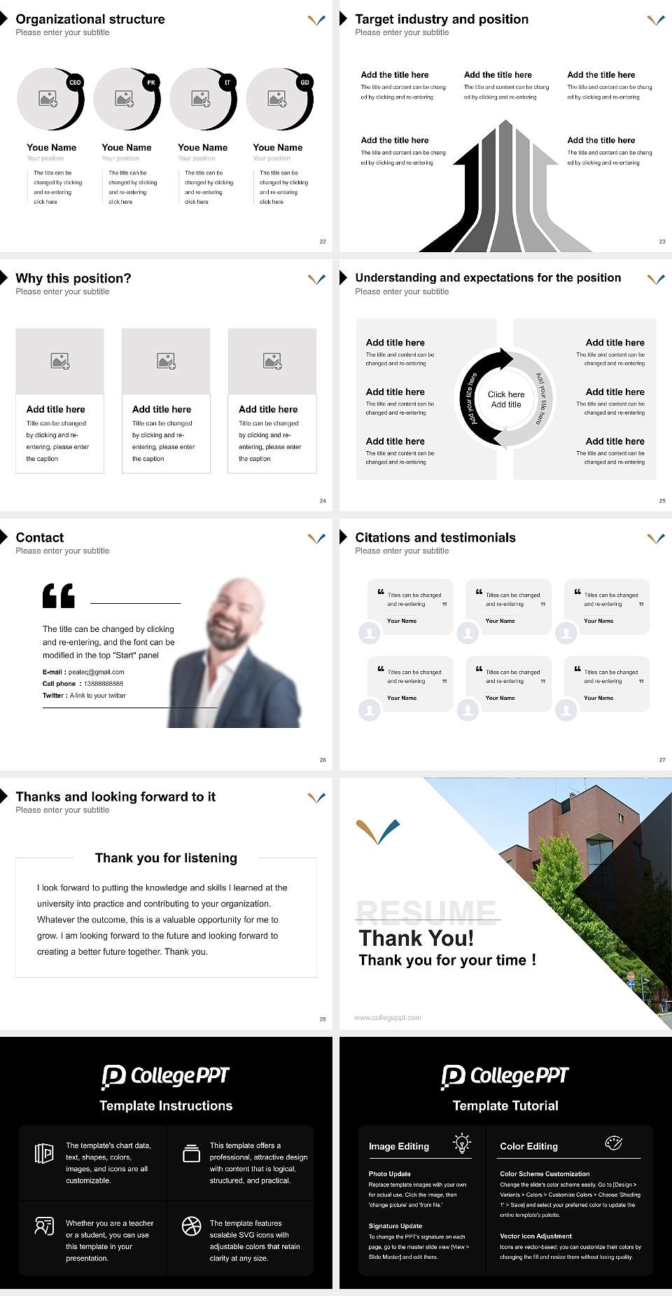 Kyoto Institute of Technology Resume PPT Template4:3 ratio PPT effect preview image4