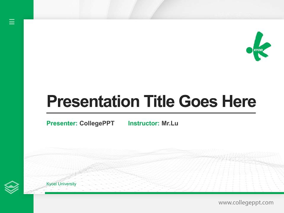 Kyoei University Thesis Proposal/Graduation Defense PPT Template4:3 ratio PPT effect preview image5