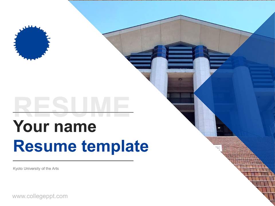 Kyoto University of the Arts Resume PPT Template4:3 ratio PPT effect preview image5