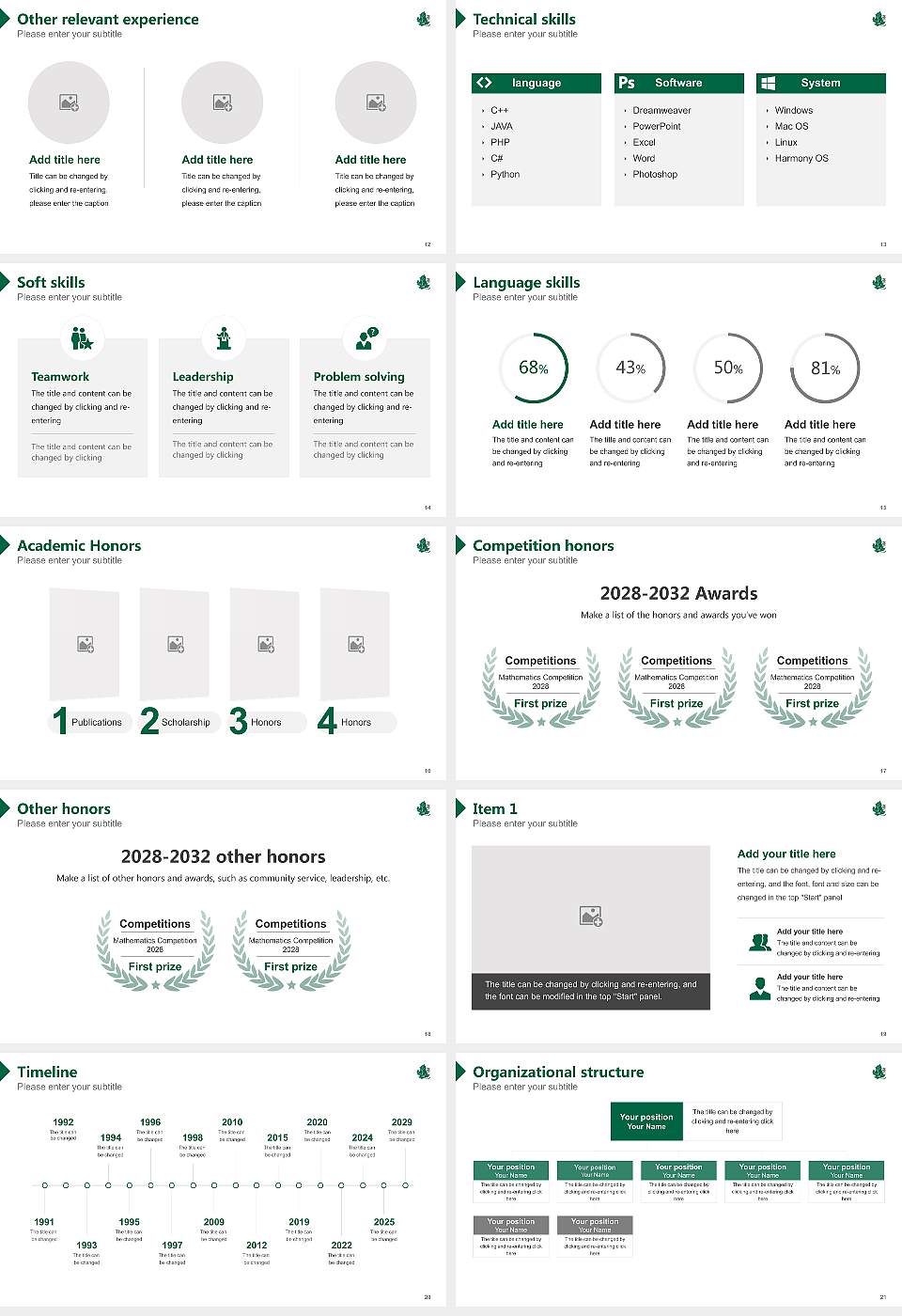 Kyushu Dental University Resume PPT Template16:9 ratio PPT effect preview image3