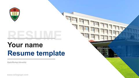 Kyoto Bunkyo University Resume PPT Template