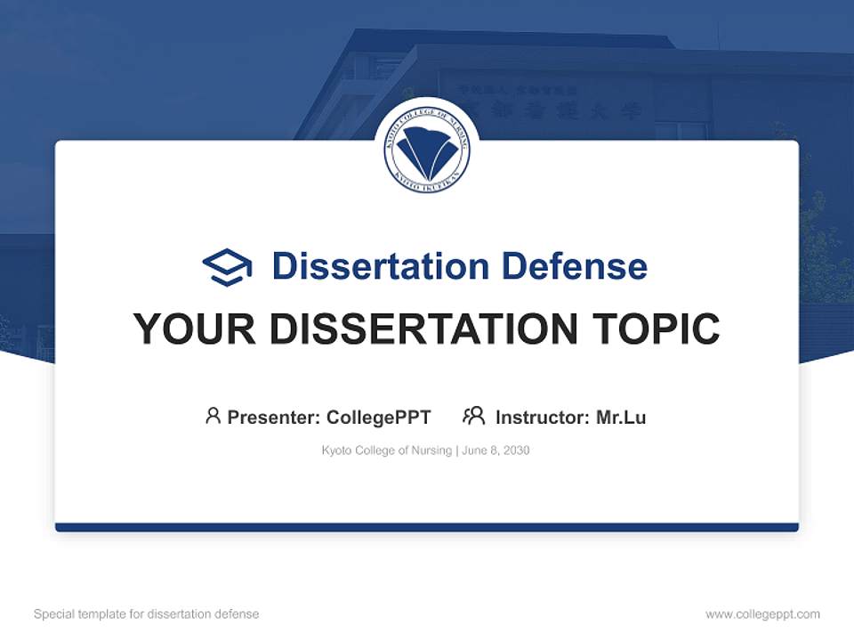 Kyoto College of Nursing Graduation Thesis Defense PPT Template4:3 ratio PPT effect preview image7