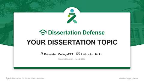 Kurume University Graduation Thesis Defense PPT Template