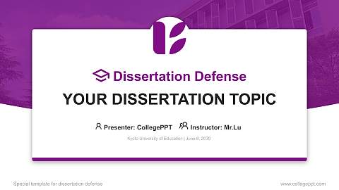 Kyoto University of Education Graduation Thesis Defense PPT Template